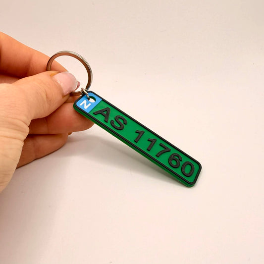 Bilskilt med navn (grønn)