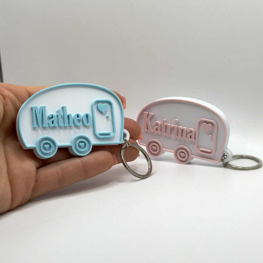 Nøkkelring – Campingvogn med navn