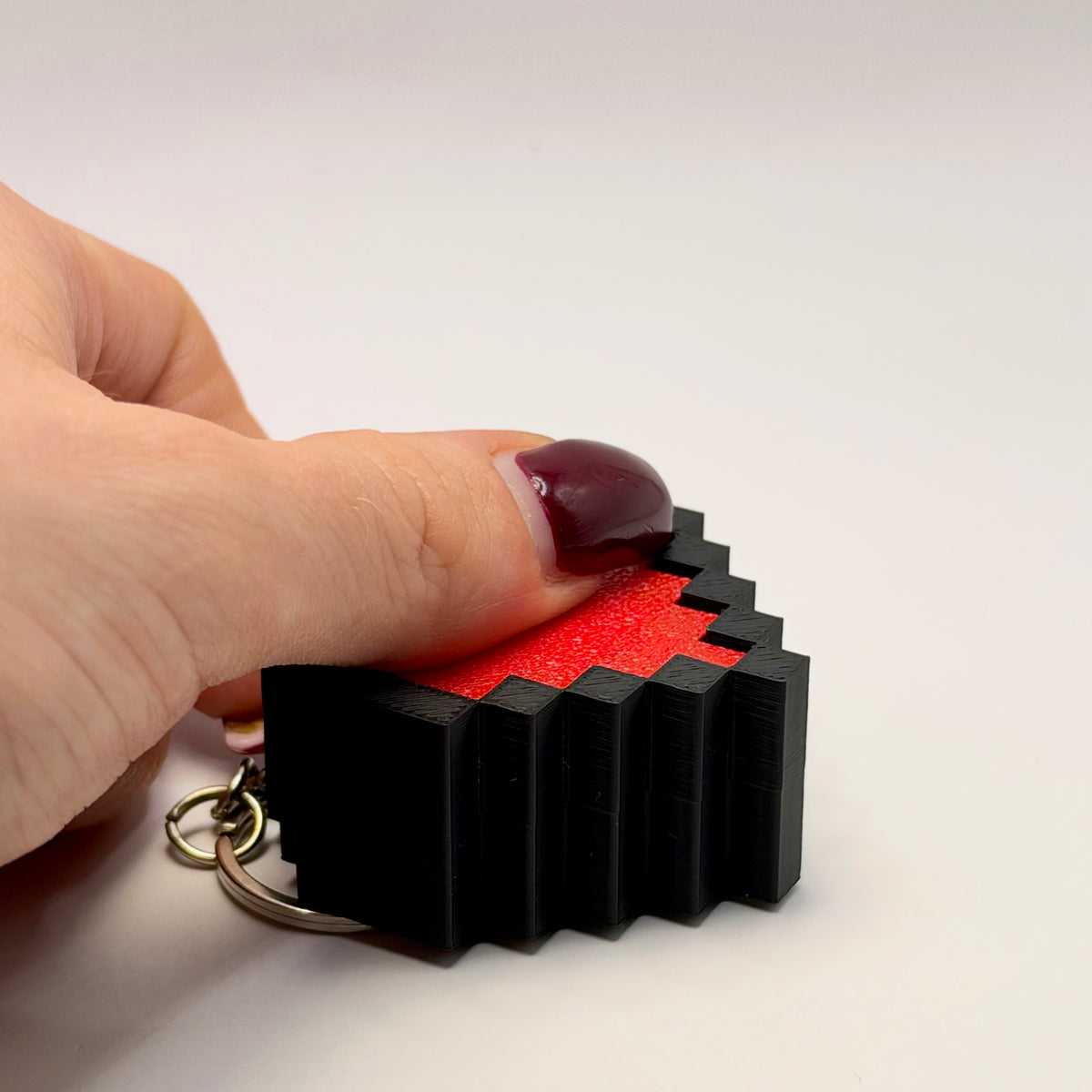 Clicker-nøkkelring – Pixelhjerte