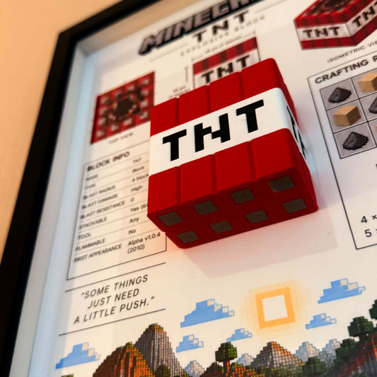 Minecraft-rammer med 3D-motiv | Dekorasjon til barnerom og gamingrom