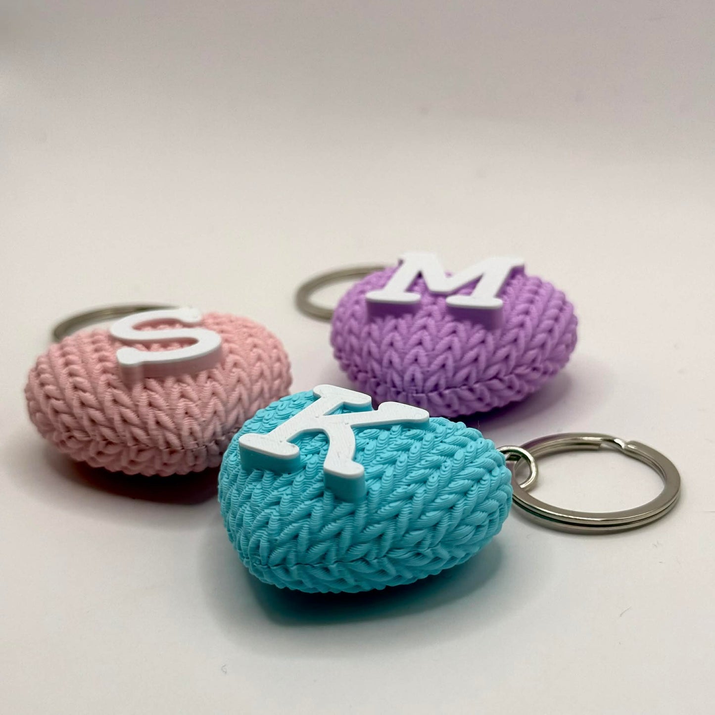 Hjerteformet nøkkelring med bokstav