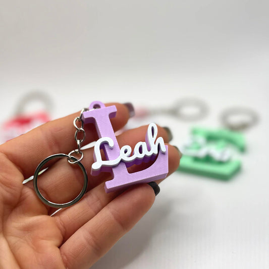 Personlig Nøkkelring med Navn – Stor Bokstav