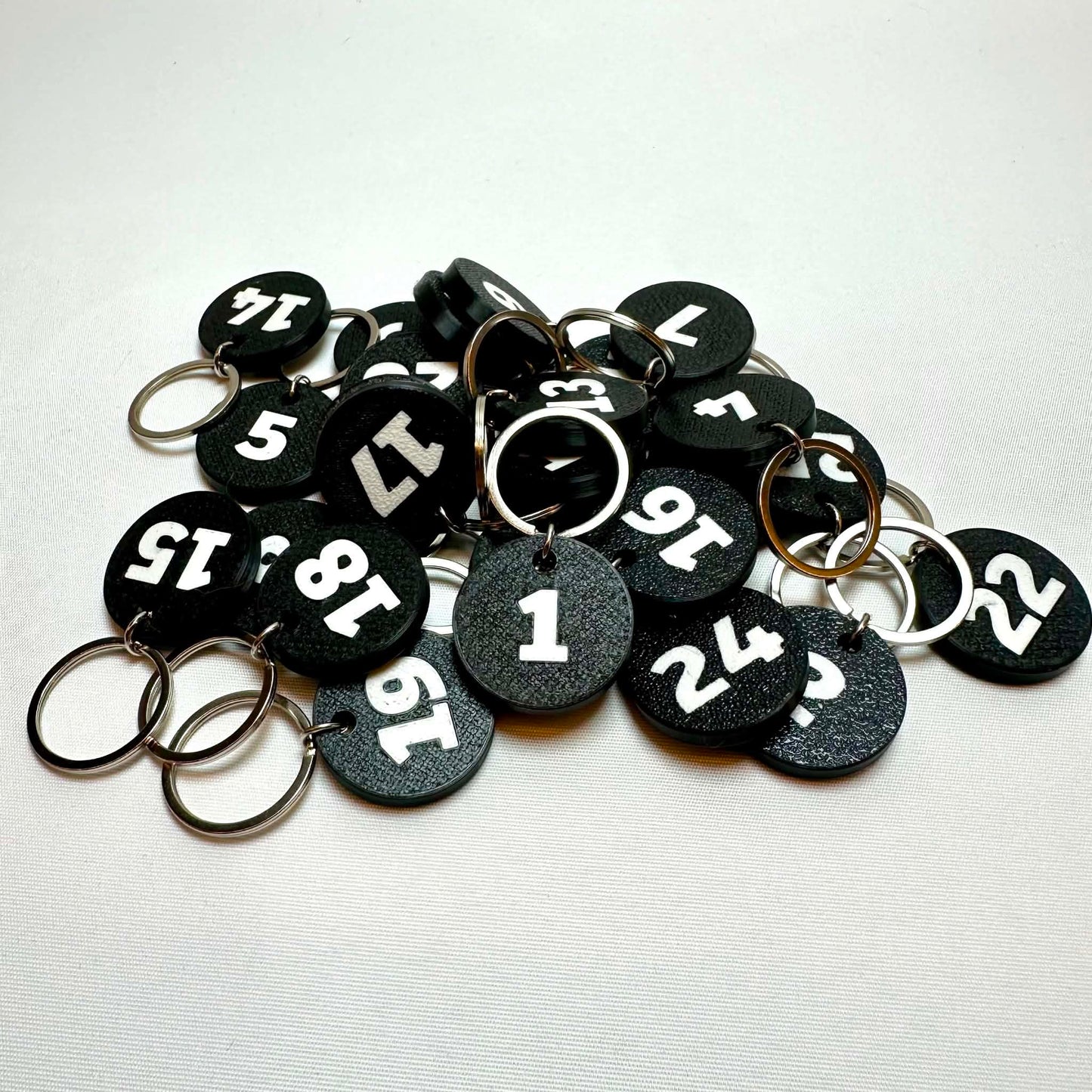 Nummererte nøkkelbrikker 1–25