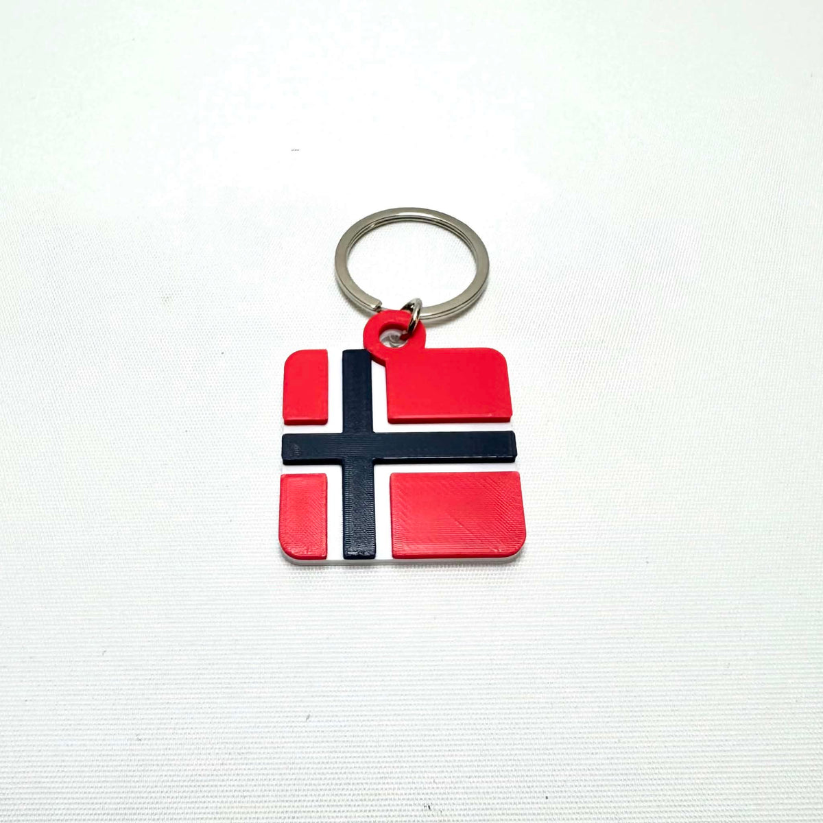 Nøkkelring med norsk flagg