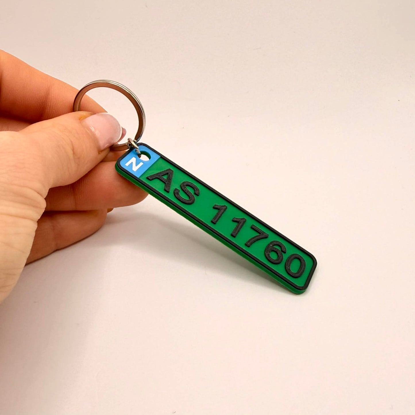 Bilskilt med navn (grønn)