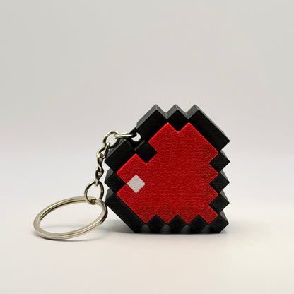 Clicker-nøkkelring – Pixelhjerte