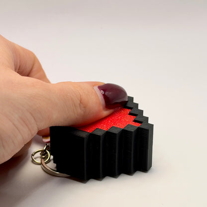 Clicker-nøkkelring – Pixelhjerte