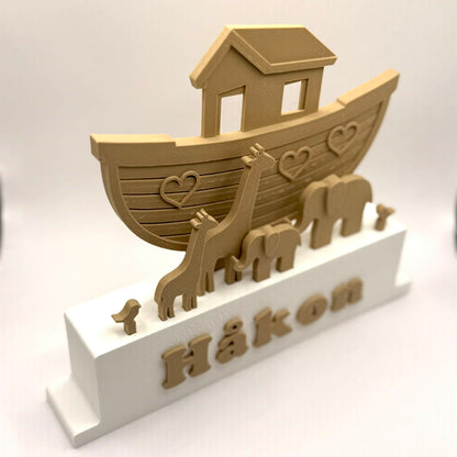 Personlig dekorasjon med navn – Noahs ark