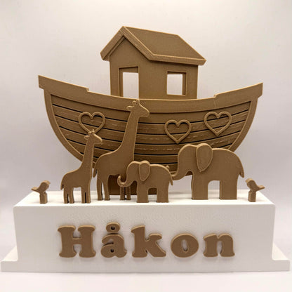 Personlig dekorasjon med navn – Noahs ark