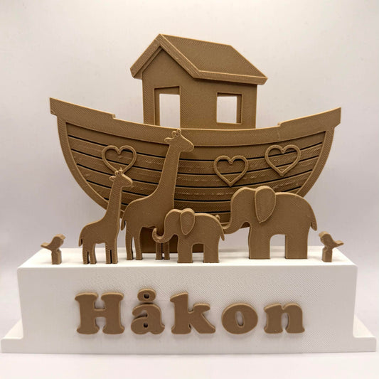 Personlig dekorasjon med navn – Noahs ark