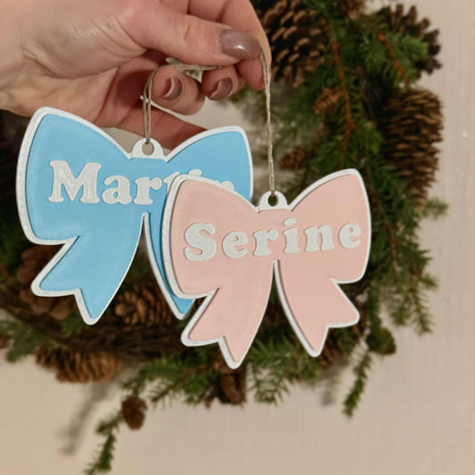 Personlig sløyfe med navn