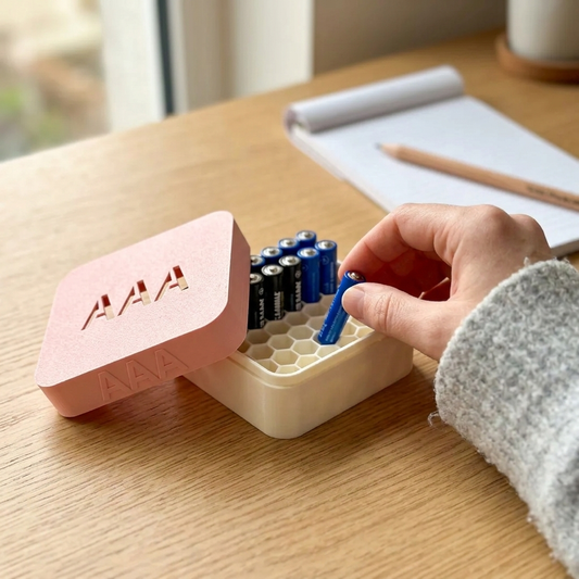 Batteriboks for AA og AAA
